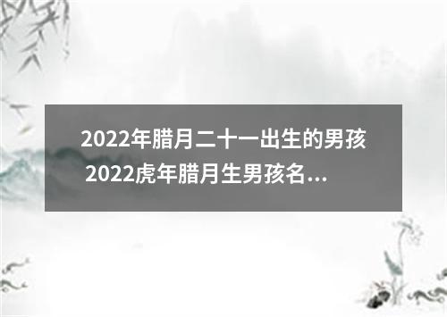 2022年腊月二十一出生的男孩 2022虎年腊月生男孩名字