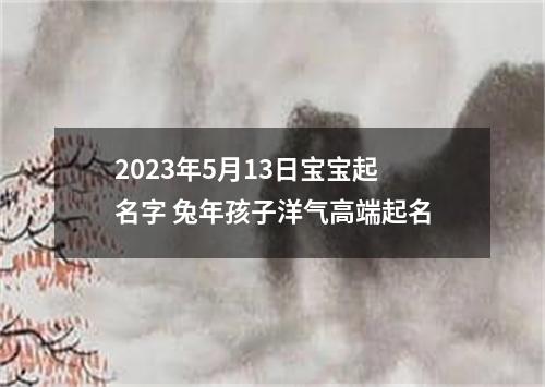 2023年5月13日宝宝起名字 兔年孩子洋气高端起名
