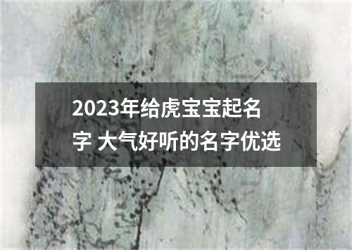 2023年给虎宝宝起名字 大气好听的名字优选