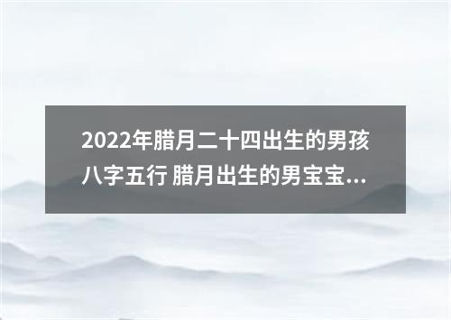 2022年腊月二十四出生的男孩八字五行 腊月出生的男宝宝名字
