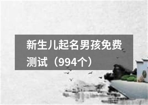新生儿起名男孩免费测试（994个）