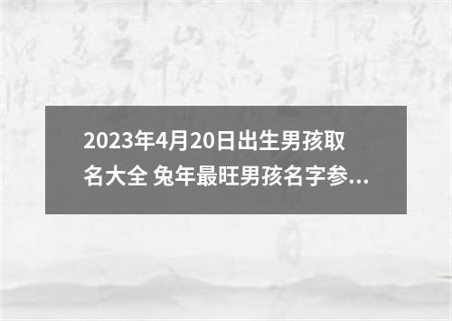 2023年4月20日出生男孩取名大全 兔年最旺男孩名字参考