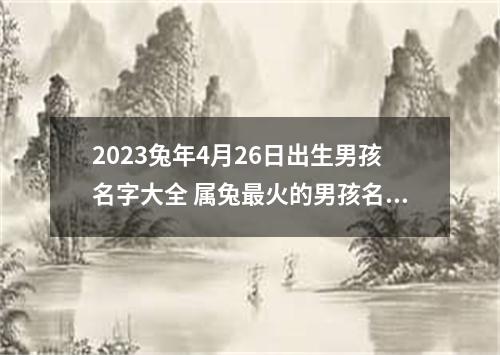 2023兔年4月26日出生男孩名字大全 属兔最火的男孩名字推荐