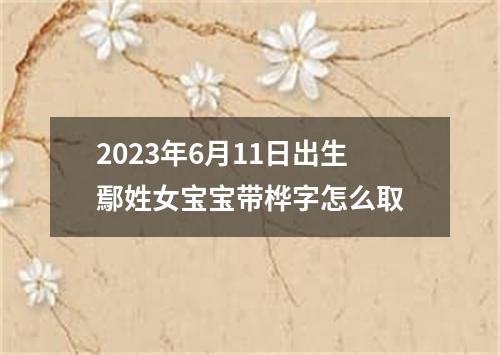 2023年6月11日出生鄢姓女宝宝带桦字怎么取