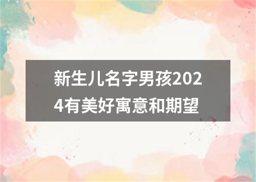 新生儿名字男孩2024有美好寓意和期望