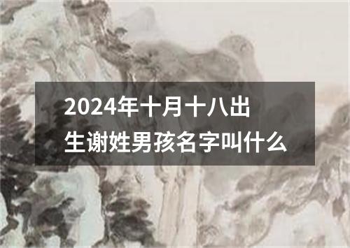 2024年十月十八出生谢姓男孩名字叫什么