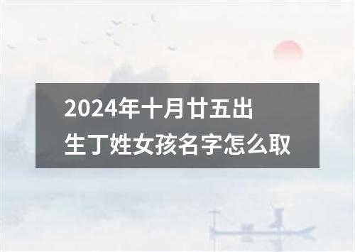 2024年十月廿五出生丁姓女孩名字怎么取