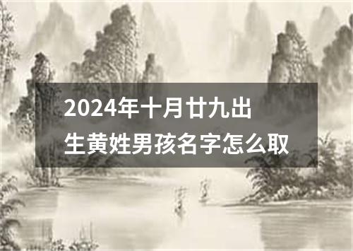 2024年十月廿九出生黄姓男孩名字怎么取