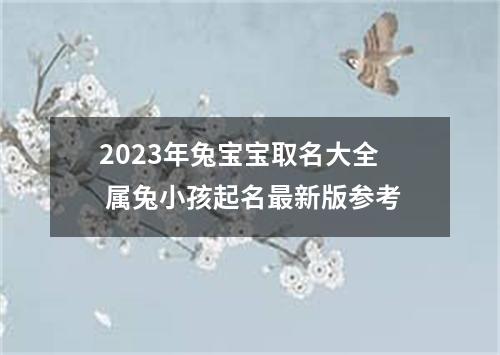 2023年兔宝宝取名大全 属兔小孩起名最新版参考