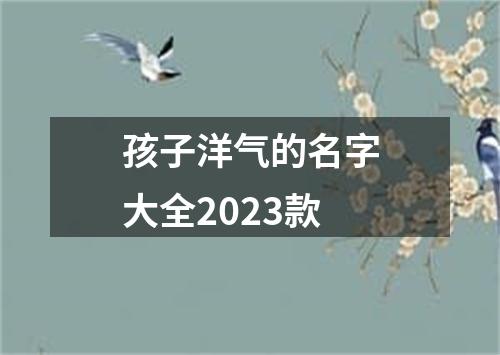 孩子洋气的名字大全2023款