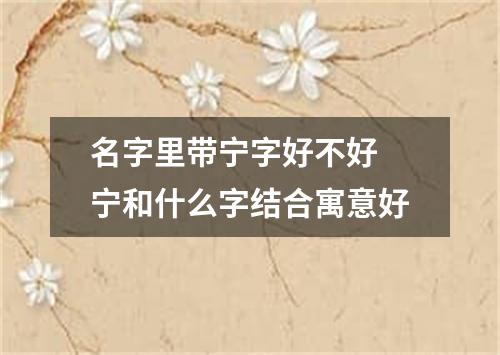 名字里带宁字好不好 宁和什么字结合寓意好