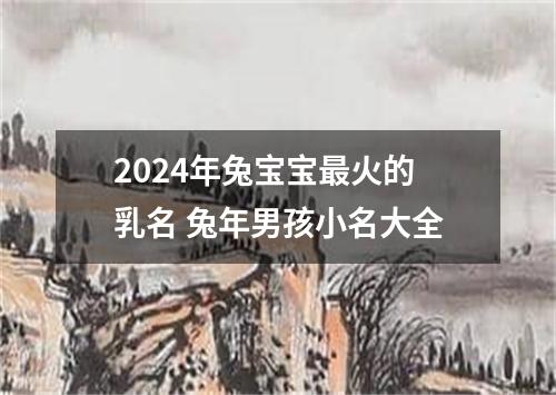 2024年兔宝宝最火的乳名 兔年男孩小名大全