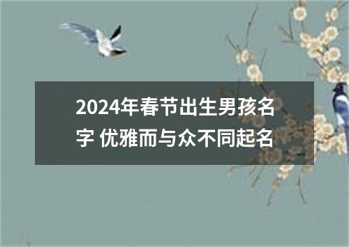 2024年春节出生男孩名字 优雅而与众不同起名