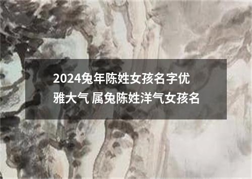 2024兔年陈姓女孩名字优雅大气 属兔陈姓洋气女孩名
