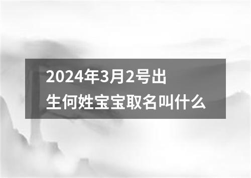 2024年3月2号出生何姓宝宝取名叫什么