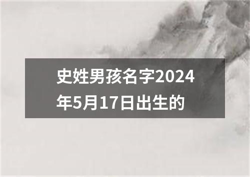 史姓男孩名字2024年5月17日出生的