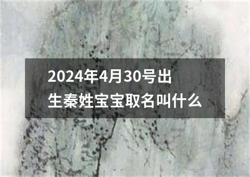 2024年4月30号出生秦姓宝宝取名叫什么