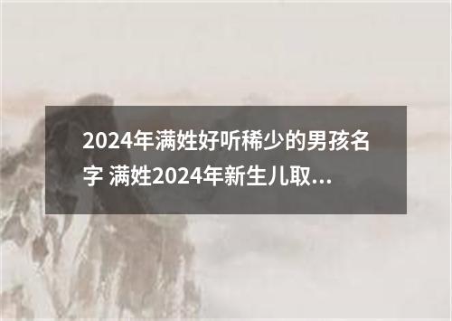 2024年满姓好听稀少的男孩名字 满姓2024年新生儿取名字