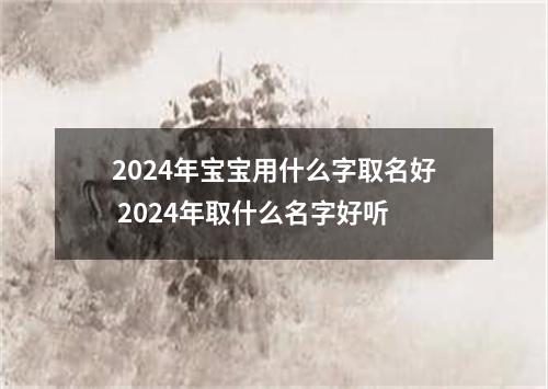 2024年宝宝用什么字取名好 2024年取什么名字好听