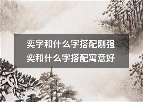 奕字和什么字搭配刚强 奕和什么字搭配寓意好
