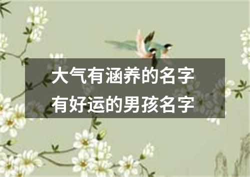 大气有涵养的名字 有好运的男孩名字