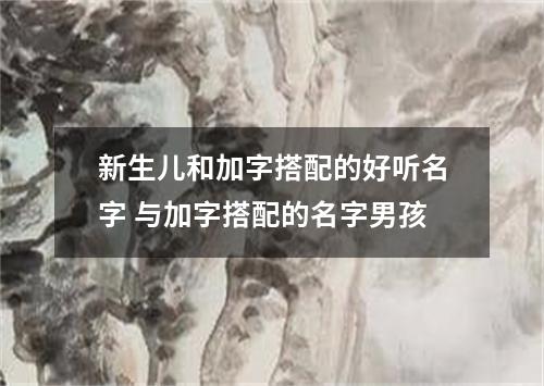 新生儿和加字搭配的好听名字 与加字搭配的名字男孩