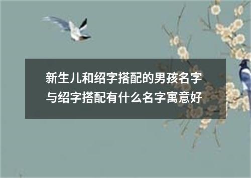 新生儿和绍字搭配的男孩名字 与绍字搭配有什么名字寓意好
