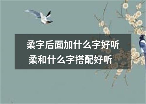 柔字后面加什么字好听 柔和什么字搭配好听