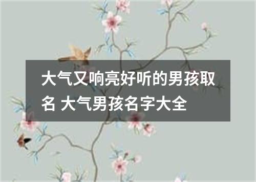 大气又响亮好听的男孩取名 大气男孩名字大全
