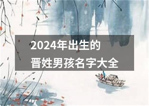 2024年出生的晋姓男孩名字大全