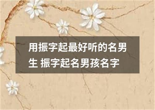 用振字起最好听的名男生 振字起名男孩名字
