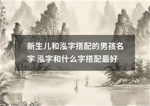 新生儿和泓字搭配的男孩名字 泓字和什么字搭配最好