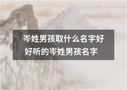 岑姓男孩取什么名字好 好听的岑姓男孩名字