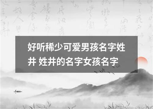 好听稀少可爱男孩名字姓井 姓井的名字女孩名字