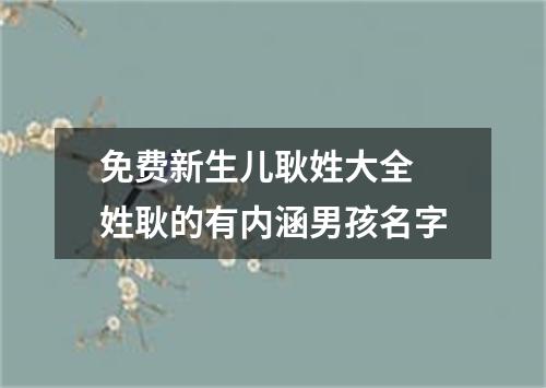 免费新生儿耿姓大全 姓耿的有内涵男孩名字