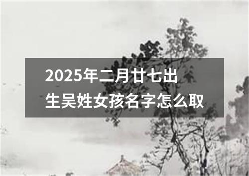 2025年二月廿七出生吴姓女孩名字怎么取