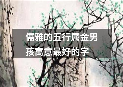 儒雅的五行属金男孩寓意最好的字