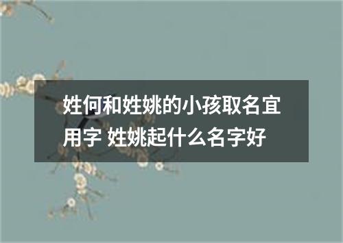 姓何和姓姚的小孩取名宜用字 姓姚起什么名字好