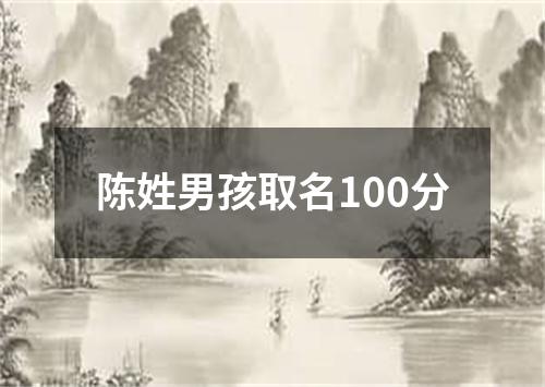 陈姓男孩取名100分