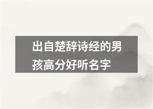 出自楚辞诗经的男孩高分好听名字