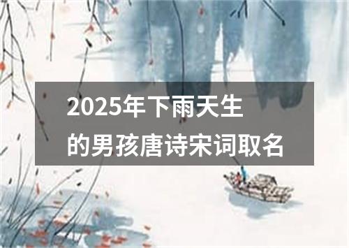 2025年下雨天生的男孩唐诗宋词取名