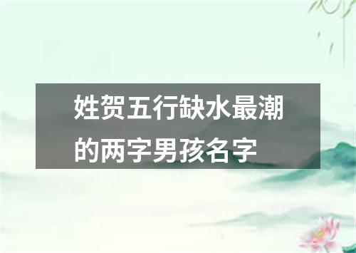 姓贺五行缺水最潮的两字男孩名字