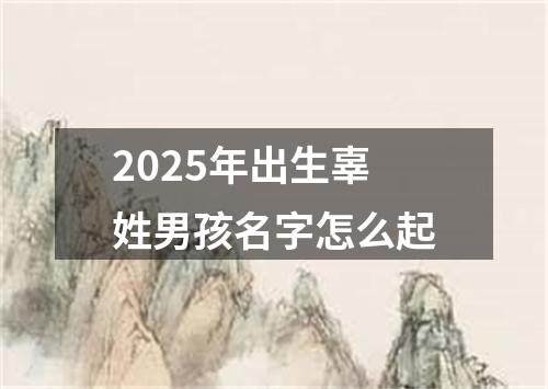 2025年出生辜姓男孩名字怎么起