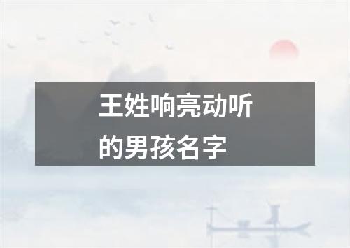 王姓响亮动听的男孩名字