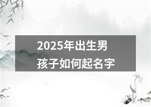2025年出生男孩子如何起名字