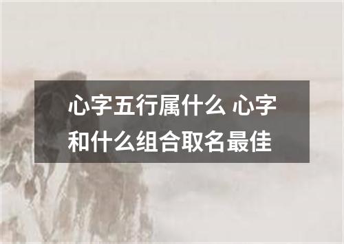 心字五行属什么 心字和什么组合取名最佳