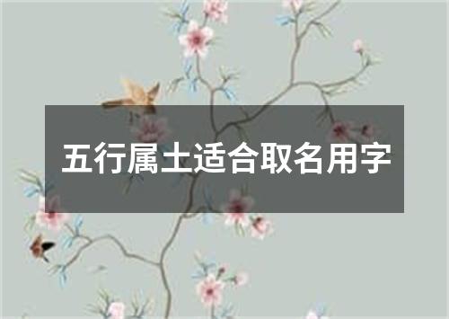 五行属土适合取名用字