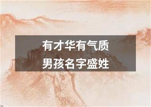 有才华有气质男孩名字盛姓