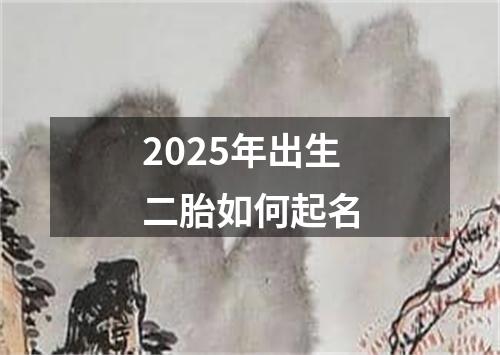 2025年出生二胎如何起名