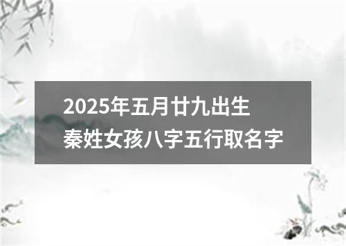 2025年五月廿九出生秦姓女孩八字五行取名字